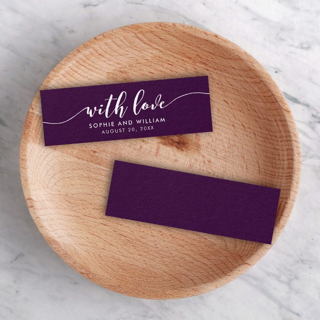 Be-editable Achtergrond Bruiloft Met Liefde Mini Visitekaartjes (Creator heeft geüpload)