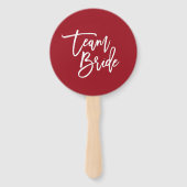 Be-editable Achtergrond Witte Borstel Schrift Team Handwaaier (Voorkant)