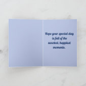 Be-editable bloemen en vlinder kaart (Binnen)