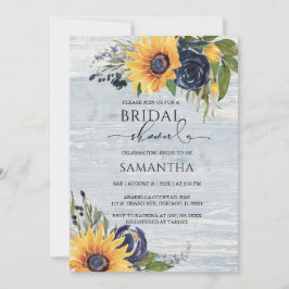 Be-editable bruiloftsbruiloft met zonnebloemen kaart