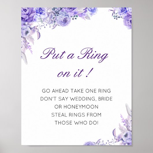 Be-editable Doe een ring aan haar vinger Bruidsfee Poster (Voorkant)