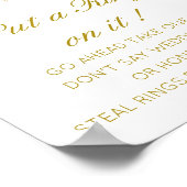Be-editable Doe een ring aan haar vinger Bruidsuit Poster (Hoek)