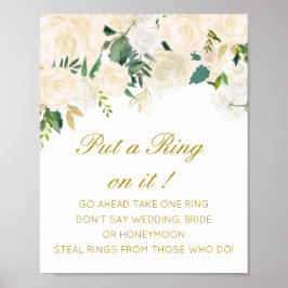 Be-editable Doe een ring aan haar vinger Bruidsuit Poster