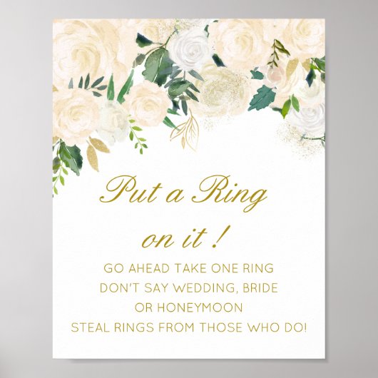 Be-editable Doe een ring aan haar vinger Bruidsuit Poster (Voorkant)