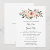 Be-editable Licht Roze Rozen Kaart (Voorkant / Achterkant)