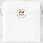 Be-editable oranje marmelade sticker met datum (Tas)