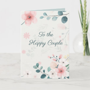 Be-editable Pastelkleurige Bloemen Bloesem Kaart