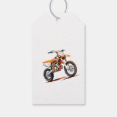 Be-editable verjaardags orange vuilnis fiets cadeaulabel (Achterkant)