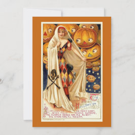 Be-editable vintage Halloween kaart met humor