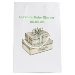 Be-editable Vintage Neutrale Baby Shower Cadeautas