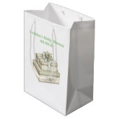 Be-editable Vintage Neutrale Baby Shower Cadeautas (Achterkant Gekanteld)