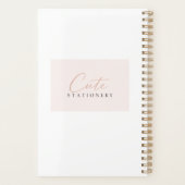 Be-editable Zijde Tuin Paarse Bloemige Planner (Achterkant)