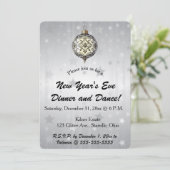 Be-editable Zwart-wit Ornament Sterren Achtergrond Kaart (Staand voorkant)