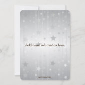 Be-editable Zwart-wit Ornament Sterren Achtergrond Kaart (Achterkant)