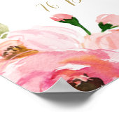 Be-editbaar bloem bruidsfeest welkomstbord poster (Hoek)