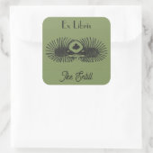 Be-editbaar Boekplaatje met Twee Egels Vierkante Sticker (Tas)