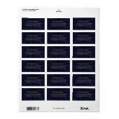 Be-editbaar Celestial Gotische Trouw Retouradres L Etiket (Full Sheet)