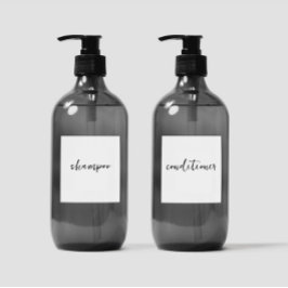 Be-editbaar Etiket Voor Shampoo Conditioner Toilet Sticker