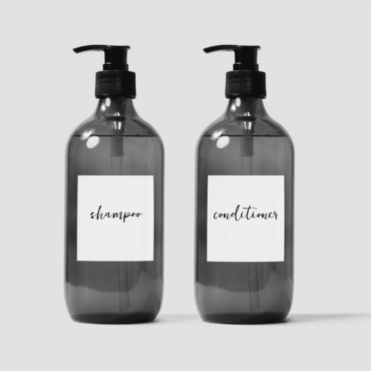 Be-editbaar Etiket Voor Shampoo Conditioner Toilet Sticker