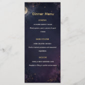 Be-editbaar Hemels Gotisch Trouwmenu voor het Dine Menu (Voorkant)