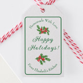 Be-editbaar Kerstbak Cadeau Groen Prettige Feestda Cadeaulabel