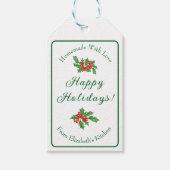 Be-editbaar Kerstbak Cadeau Groen Prettige Feestda Cadeaulabel (Voorkant)