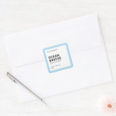 Be-editbaar Kleur Modern Minimalistisch Productlab Vierkante Sticker (Envelop)