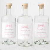 Be-editbaar Label voor Date Night Jar Roze Bruidsd Likeurfles Etiket (Flessen)