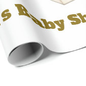 Be-editbaar neutrale babyshower inpakpapier (Rol Hoek)