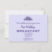 Be-editbaar Paarse Campunala Post Bruiloftsontbijt RSVP Kaartje (Voorkant)