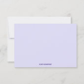 Be-editbaar Paarse Campunala Post Bruiloftsontbijt RSVP Kaartje (Achterkant)