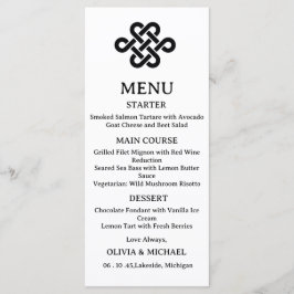 Be-editbaar Zwart & Wit Trinity Keltische Knoop Tr Menu