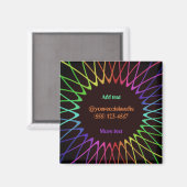 Be-editbare 70s Retro Hippie Pschedelische Magneet (Voorkant / Achterkant)