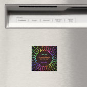 Be-editbare 70s Retro Hippie Pschedelische Magneet (Insitu (Vaatwasser))