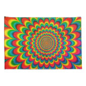 Be-editbare 70s Retro Hippie Psychedelische Kussen Kussensloop (Achterkant-Rechts)