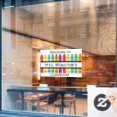 Be-editbare Aangepaste Klanten Leerling Kamer Ruit Raamsticker (Cafe Raam)