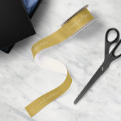 Be-editbare achtergrondkleur Calligrafie Schrift Satijnen Lint