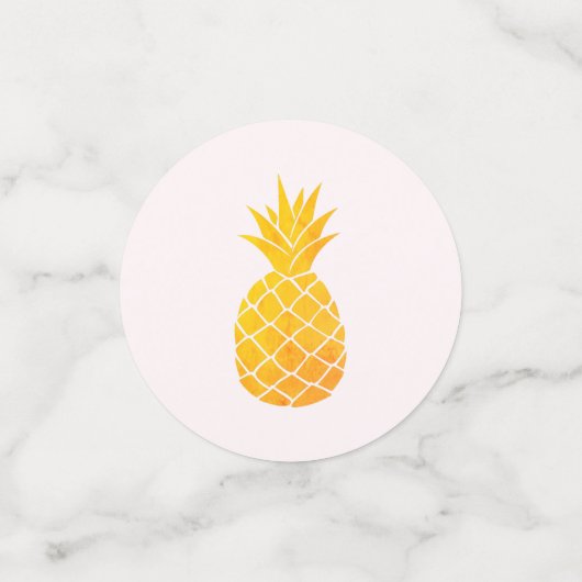 Be-editbare Aloha Bruidsfeest Tafel Confetti (Kleine voorkant)