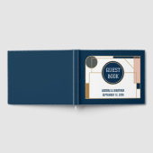Be-editbare Art Deco Trouwuitnodiging Gastenboek (Volledig)