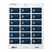 Be-editbare Art Deco Trouwuitnodiging met Foto Etiket (Full Sheet)