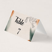 Be-editbare Babyshower Tafel Nummers | Minimalisti Kaart (Voorkant)