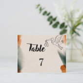 Be-editbare Babyshower Tafel Nummers | Minimalisti RSVP Kaartje (Staand voorkant)