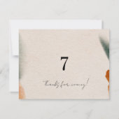 Be-editbare Babyshower Tafel Nummers | Minimalisti RSVP Kaartje (Achterkant)