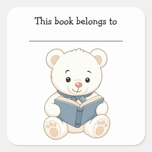 Be-editbare Beer en Boek Ex-Libris Sticker (Voorkant)