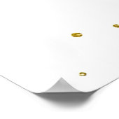 Be-editbare Blauwe Bloemige Limoen Bruidsdouche Ze Poster (Hoek)