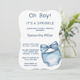 Be-editbare Blauwe Strooibaby Shower Kaart