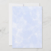 Be-editbare Blauwe Wolk Baby Jongens Doop Kaart (Achterkant)