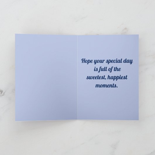 Be-editbare Bloemen en Vlinder Kaart (Binnen)