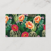 Be-editbare Boho Cactus Bloemen Fiesta Bruidsdouch Informatiekaartje (Achterkant)