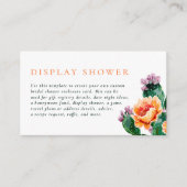 Be-editbare Boho Cactus Bloemen Fiesta Bruidsdouch Informatiekaartje (Voorkant)